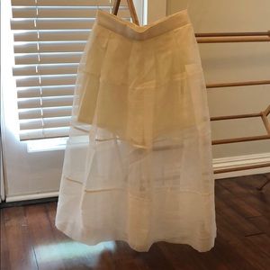 Skirt with shorts under sheer skirt